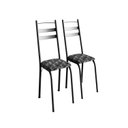 Ver imagem 2 de Kit 2 Cadeiras para Sala de Jantar Milla Aço Carbono Preto Mosaico Silver