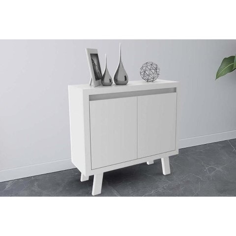 Buffet de Sala Jantar Me4187 C/ 2 Portas Branco - Tecno Mobili