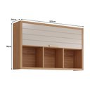Ver imagem 3 de Armário Aéreo Eloise 120cm 1 Porta Basculante com Nichos Freijó/off White - Mgm