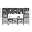 Ver imagem 3 de Cozinha Completa Imperatriz 6 Peças (2 Aéreos + 2 Balcões + 2 Paneleiro) C6p48 Freijo-off White