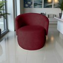 Ver mais imagens de Poltrona Decorativa Beatriz Orgânica Suede Marsala