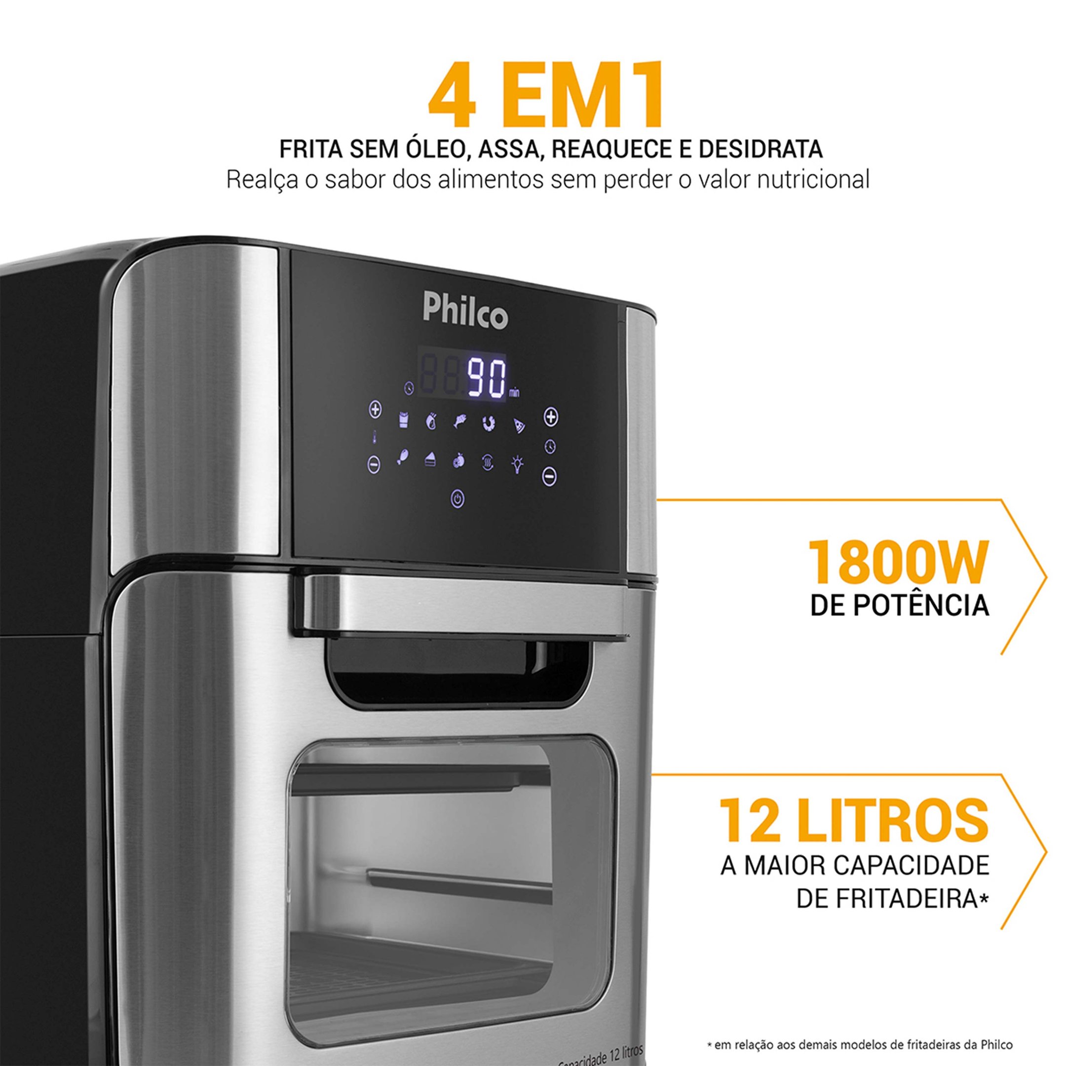 Fritadeira Elétrica + Forno Ovenfryer 12l Philco | 127v - 2