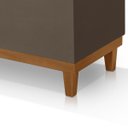 Ver imagem 4 de Recamier Baú Dubai Veludo Marrom Casal 1,30m Estofado Base Madeira