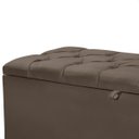 Ver imagem 3 de Recamier Baú Dubai Veludo Marrom Casal 1,30m Estofado Base Madeira