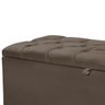 Recamier Baú Dubai Veludo Marrom Casal 1,30m Estofado Base Madeira - 3