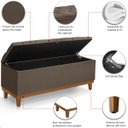 Ver imagem 6 de Recamier Baú Dubai Veludo Marrom Casal 1,30m Estofado Base Madeira