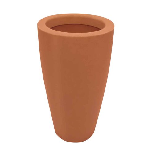 Vaso de Polietileno Fosco Alto 70cm Terracota VASAP