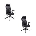 Ver imagem 2 de Kit com 2 Cadeiras Office Presidente Ajustavel e Ergonomica com Nr 17 Everest