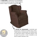 Ver imagem 5 de Poltrona Amamentação com Balanço e Puff Luxo Suede Manuela:Marrom