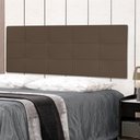 Ver imagem 1 de Cabeceira Painel Casal Queen 1,60m Roma Material Sintético Marrom Dal Poz Estofados