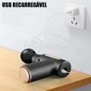 Ver imagem 5 de Mini Massageador Elétrico Relaxamento Muscular Facial Físico Fitness 6 Níveis - Fascial Gun Preto