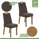 Ver imagem 5 de Conjunto 2 Cadeiras para Sala de Jantar Estofadas Vênus