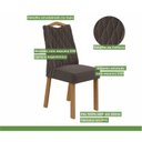 Ver imagem 7 de Conjunto 2 Cadeiras para Sala de Jantar Estofadas Vênus