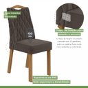 Ver imagem 6 de Conjunto 2 Cadeiras para Sala de Jantar Estofadas Vênus