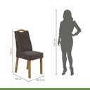 Ver imagem 4 de Conjunto 2 Cadeiras para Sala de Jantar Estofadas Vênus