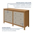 Ver imagem 7 de Cômoda para Quarto 6 Gavetas MDF Maggiore New 162cm Bege Amêndoa Clean/Off White