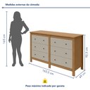 Ver mais imagens de Cômoda 6 Gavetas em Mdp/mdf Maggiore New