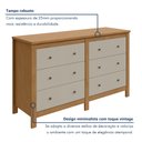 Ver imagem 6 de Cômoda para Quarto 6 Gavetas MDF Maggiore New 162cm Bege Amêndoa Clean/Off White