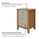 Ver imagem 6 de Mesa de Cabeceira 3 Gavetas Maggiore New Marrom Amêndoa Clean/Off White