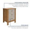 Ver imagem 7 de Mesa de Cabeceira 3 Gavetas Maggiore New Marrom Amêndoa Clean/Off White