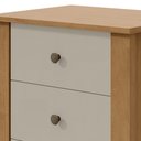 Ver mais imagens de Mesa de Cabeceira 3 Gavetas Maggiore New Marrom Amêndoa Clean/Off White
