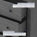 Ver imagem 3 de Mesa de Cabeceira 3 Gavetas Maggiore New