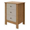 Ver imagem 3 de Mesa de Cabeceira 3 Gavetas Maggiore New Marrom Amêndoa Clean/Off White