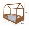 Cama Infantil Montessoriana 4 em 1 Casinha Madeira Mel - 4