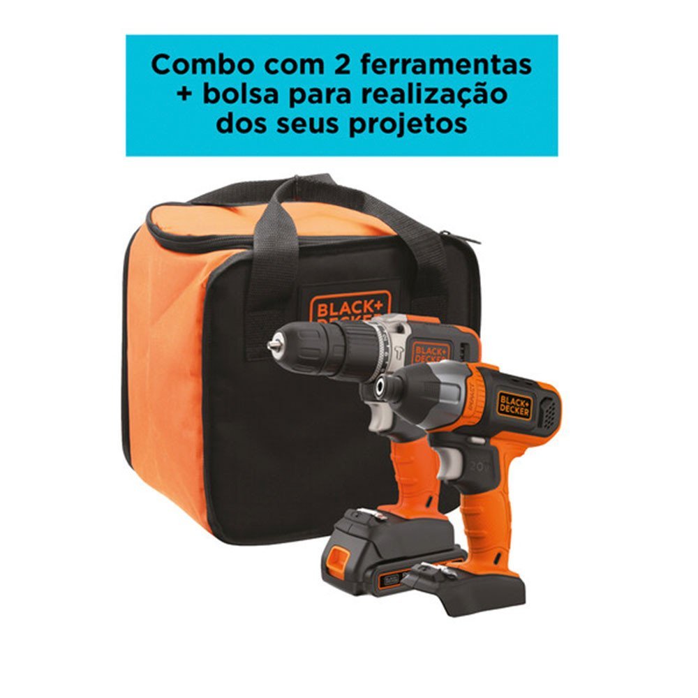 Combo Furadeira De Impacto Mais Parafusadeira Black e Decker - 5