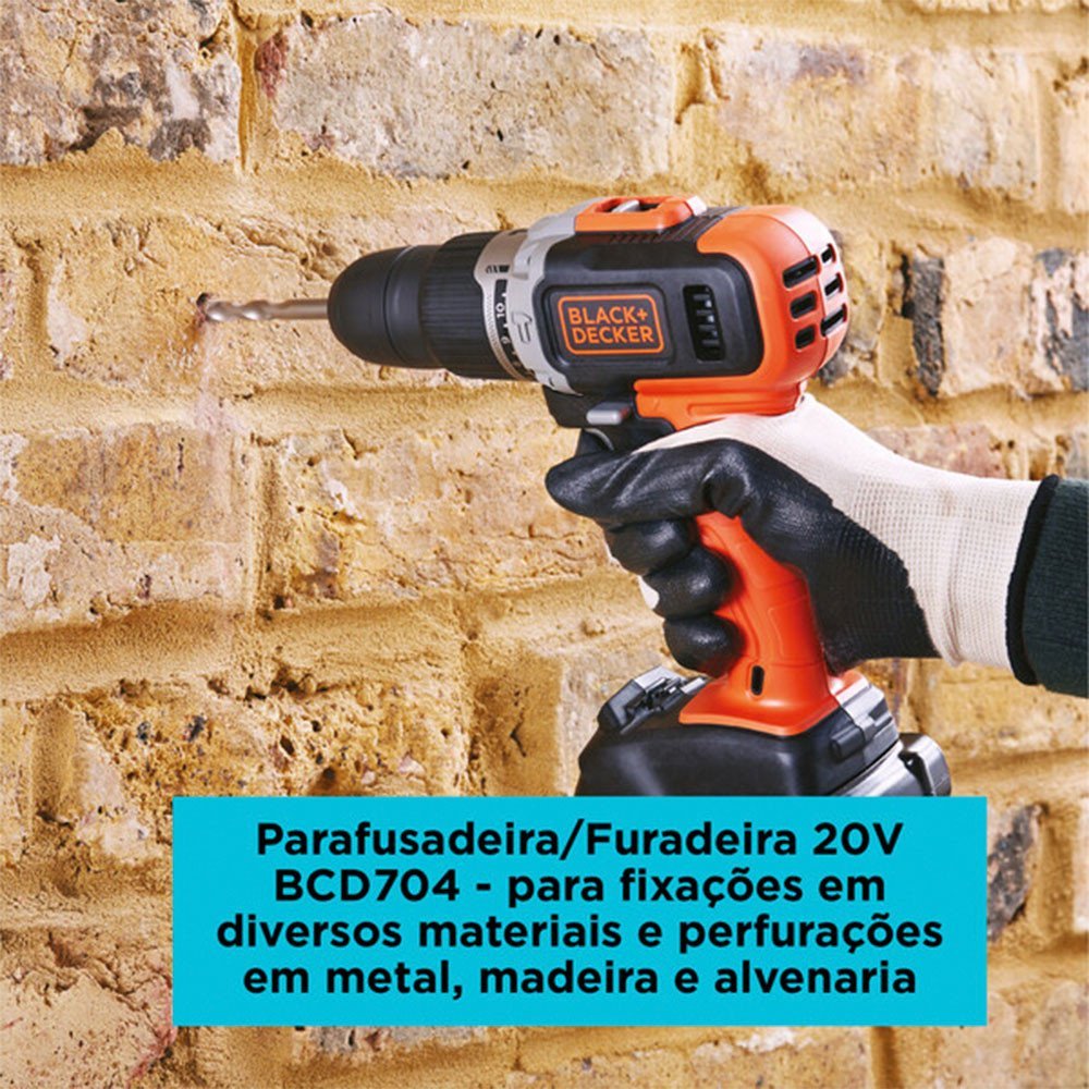 Combo Furadeira De Impacto Mais Parafusadeira Black e Decker - 3