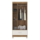 Ver imagem 3 de Guarda Roupa Solteiro Prince 3 Portas e 1 Gaveta -demóbile:amêndola/off White
