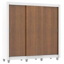 Ver imagem 2 de Guarda-Roupa Casal Madesa Lyon 3 Portas de Correr 2 Gavetas com Pés Branco/Rustic Cor:Branco/Rustic