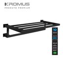 Ver imagem 2 de Toalheiro Rack 60 Cm Inox Preto Fosco - Kromus Rt0308b