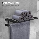 Ver imagem 4 de Toalheiro Rack 60 cm Inox Preto Fosco - Kromus RT0308B