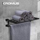 Ver imagem 4 de Toalheiro Rack 60 Cm Inox Preto Fosco - Kromus Rt0308b