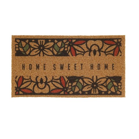 Tapete de Entrada Cleankasa 40cm X 60cm Flores Terral Kapazi