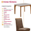 Ver imagem 7 de Mesa de Jantar Liz 120cm Tampo MDF Vidro Canto Copo com 4 Cadeiras Yasmin
