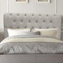 Ver imagem 1 de Cabeceira Estofada Paris 100cm Solteiro para Cama Box Quarto Linho Bege - Gat Magazine