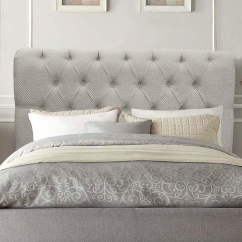 Cabeceira Estofada Paris 100cm Solteiro para Cama Box Quarto Linho Bege - Gat Magazine