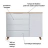 Cômoda 4 Gavetas e 1 Porta Soft com Tampo Madeira - 4