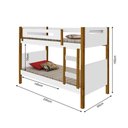 Ver imagem 3 de Beliche Infantil Montessoriana Heloisa Branca e Amêndoa + Brinde Luminária LED
