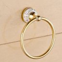Ver imagem 4 de Kit De Acessório Banheiro Em Metal Dourado Lavabo 4 Peças