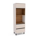 Ver imagem 4 de Armário Torre Quente Koya 70x214cm com 2 Portas e Gaveta Creme 250010