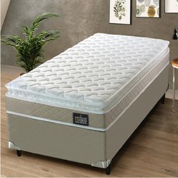 Cama Box Solteiro Colchão D45 com Pillow Top Hellen 88x188x62cm Bege - Suporta até 150kg por - 8