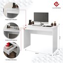 Ver imagem 5 de Escrivaninha Siena 1 Gaveta Quarto Escritório Branco EJ Móveis