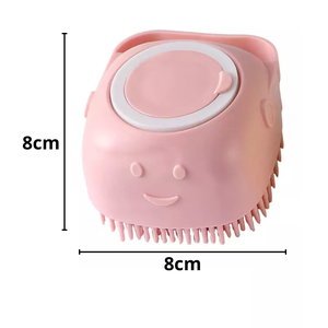 Dispensador De Shampoo, escova Sabonete Esponja De Silicone Para Banho Crianças Adultos Pet Cachorro