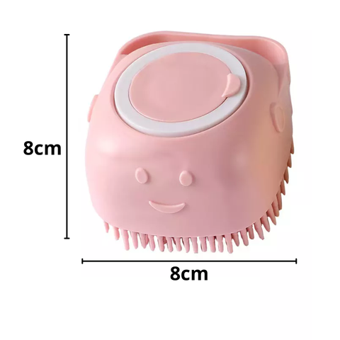 Dispensador De Shampoo, escova Sabonete Esponja De Silicone Para Banho Crianças Adultos Pet Cachorro