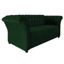 Ver imagem 3 de Sofá Recamier Divã Chesterfield 200cm Sofia Suede Verde Capitonê- Mabe Magazine
