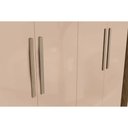 Ver imagem 5 de Guarda Roupa 5 Portas (1 C/ Espelho) e 4 Gavetas C/ Pés Cb01n564 Nogueira/macadamia - Kappesberg