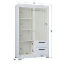 Ver imagem 3 de Guarda Roupa Solteiro Ambiente Tóquio 4 Portas Branco Brilho - Poquema